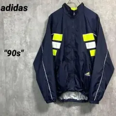 AYU様90s adidasナイロンジャケットL 刺繍ロゴバックロゴドローコード