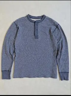 LLBean　ウールミックス ダブルフェイス ヘンリーネックカットソー　Sサイズ