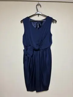 ネイビー スリーブ　ドレス 結婚式