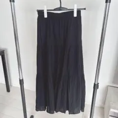 UNIQLO 黒 フレアスカート