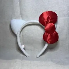 HELLO KITTY ハローキティカチューシャ 白×赤 リボン