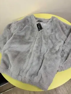 【新品未使用】大大特価！！フワモコ　ボアジャケット　グレー　S