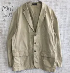 POLO ポロラルフローレン　ジャケット　ベージュ　アウター　XL 古着　90s