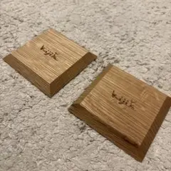 【新品】国産無垢材　木製コースター2枚セット 角型 日本製