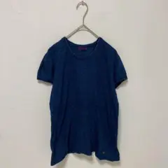 【45rpm】半袖　Tシャツ　インディゴ染め【2】コットン100% 日本製　綿のサムネイル