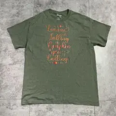 GILDAN 英字メッセージロゴ Tシャツ Pumpkin Spice グリーンのサムネイル