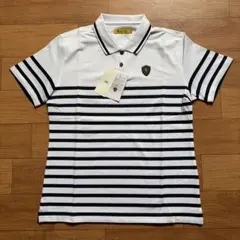 20900新品 フェリージゴルフ メンズ ストライプ半袖ポロシャツ