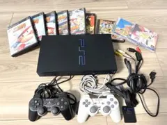 PS2本体 SCPH-50000、コントローラー2個、 ゲームソフト9本付き