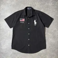 Polo by Ralph Lauren ビッグポニー 半袖シャツ USA星条旗