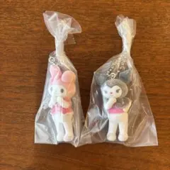 サンリオキャラクターズミニチュアチャームライブキャラクター　マイメロディ　クロミ