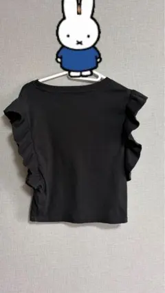 ZARA ブラック フリルノースリーブ