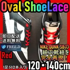 オーバルシューレース！レッド！専用袋付き！エアジョーダンダンクSB01のサムネイル