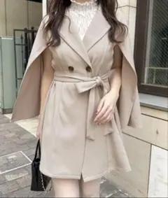 アプレジュール 袖スリットトレンチワンピースのサムネイル