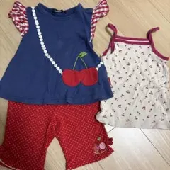 Miki House パンツ　ムージョンジョン　トップスセット 90