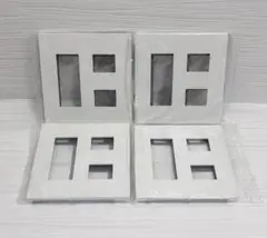 JINBO NKシリーズ 2連用プレート 3口＋2口 ピュアホワイト【翌日発送】
