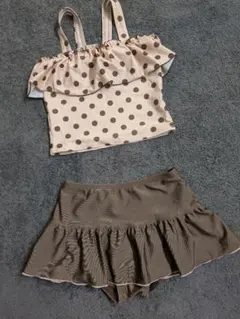 女の子用水玉セパレート水着