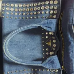 最終値下げ早いものがち　PRADA デニム トートバッグ スタッズ