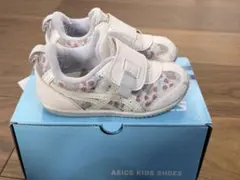 asics キッズ スニーカー アイダホ　花柄 ピンク ベルクロ