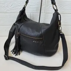 y2k archive leather shoulder bag black