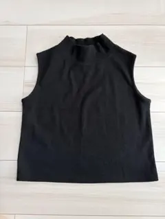 GRLノースリーブ　ニット　ブラック　黒