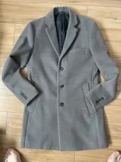 INHERIT ジャーナル グレー チェスターコート