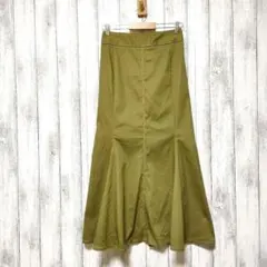 GU ジーユー (L)　ステッチマーメイドロングスカート