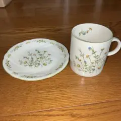 ニッコーnikko 花柄 ティーカップ＆皿セット