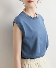【IENA】コットン麻 ノースリーブ & Vネックカーディガンのサムネイル