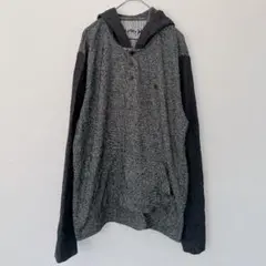 Hurley ヘザー調 パーカー ヘンリーネック L グレー レディースのサムネイル