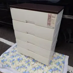 天馬 フィッツプラス ホワイトチェスト 5段 引き出し キャスター付き