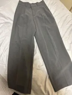 GU タックワイドパンツ(丈標準70.0～74.0cm) ダークグレー L