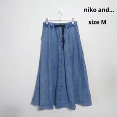 niko and... NKN25502FL デニム フレアスカート ベルト付きのサムネイル