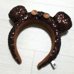 usj　ユニバーサルスタジオジャパン　ティム　カチューシャ　キラキラ　ブラウン