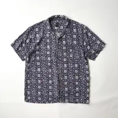 HANG TEN ハンテン 総柄 レーヨン オープンカラーシャツ L アロハのサムネイル