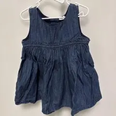 ★美品★デニムフレアワンピース★80cm