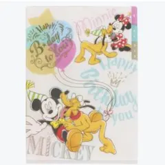 ディズニー　ミッキー　バースデー　ミニクリアホルダー