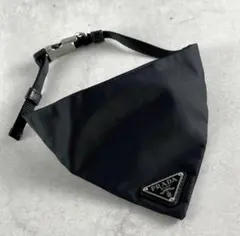 希少 美品 PRADA プラダ Re-Nylon ペットカラー 首輪 3角ロゴ