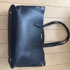 黒 シンプル トートバッグ
