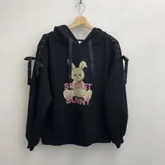 SECRET HONEY プリント パーカー ブラックOのサムネイル