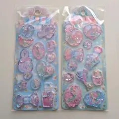 新品　ウォーターシール　マーメイド　2枚組　女の子　グリーンブルー