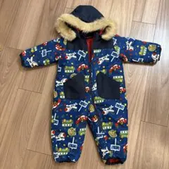 スキーウェア　95 ベビー　雪遊び 車柄　のりもの　スノーウェア　つなぎ