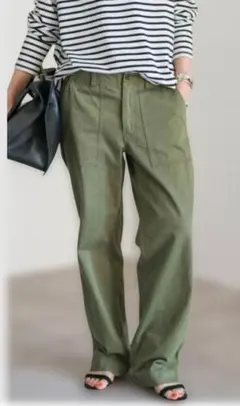 美品☆大人気☆Spick&Span ルーズベイカーパンツ40　カーキ Spick and Spanルーズベイカーパンツ 40カーキ 追加2》ルーズベイカー