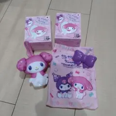 マックハッピーセット　マイメロディマスコット＋リボンチャームきんちゃく