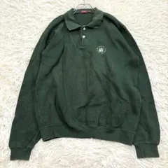 2272 Chaps ラルフローレン ポロ襟長袖ニット セーター L ロゴ刺繍