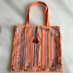 未使用美品！MCMAITO オレンジ トートバッグ　大容量！