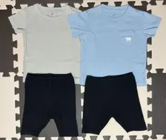 無印良品 ベビー服 80 半袖Tシャツ3枚 ハーフパンツ4枚 7点セット