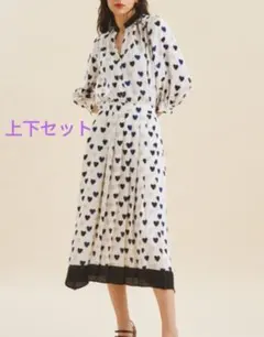Q-pot シャツ ワンピース チェリーポルカドット キューポット ドレス