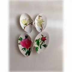 貝合わせ３　ひな祭り　ハンドメイド　白貝　手書き　飾り物