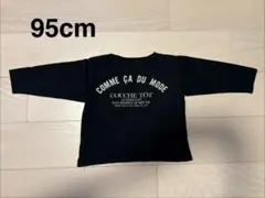 comme ca du mode 95cm 黒 長袖 Tシャツ プリント