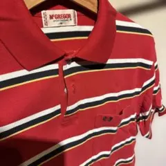 McGregor 赤 ストライプ ポロシャツ